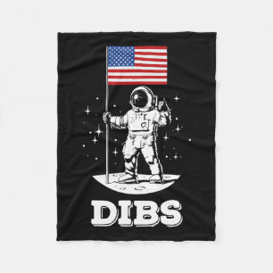 Amerikanischer Flagge Astronaut Raum 4. Juli Ameri Fleecedecke