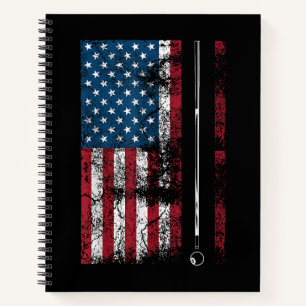 Amerikanischer Flagge Billardstock Süßes Tischspie Notizbuch
