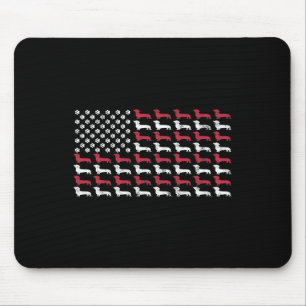 Amerikanischer Flagge Dachshund Patriotischer Hund Mousepad