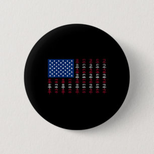 Amerikanischer-Flagge-Disc-Golf-Spieler Männer Fra Button
