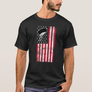 Amerikanischer Flagge Fallschirmspringen Extremspo T-Shirt