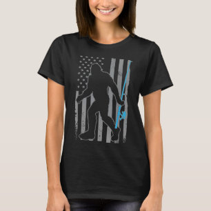 Amerikanischer Flagge Fisch Angler Fischer Lustig T-Shirt