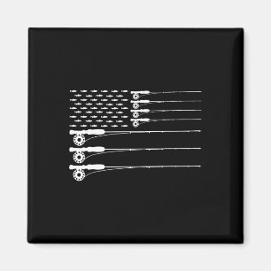 Amerikanischer Flagge Fly Fishing Rod Forelle Patr Magnet