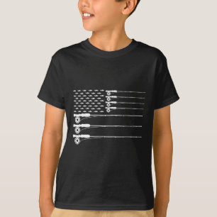 Amerikanischer Flagge Fly Fishing Rod Forelle Patr T-Shirt