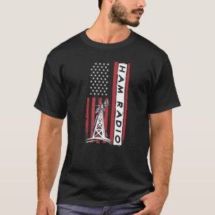 Amerikanischer Flagge Funkamateur Funkamateur Betr T-Shirt