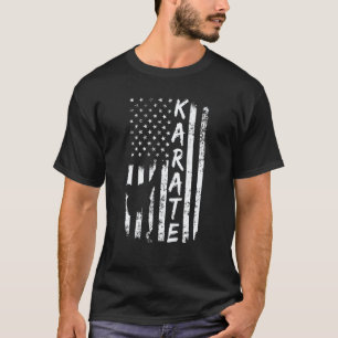 Amerikanischer Flagge Karate Fan Usa Karate Spiele T-Shirt