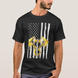 Amerikanischer Flagge Kolben Muskel Auto 10 T-Shirt