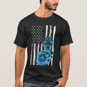 Amerikanischer Flagge Kolben Muskel Auto 7 T-Shirt