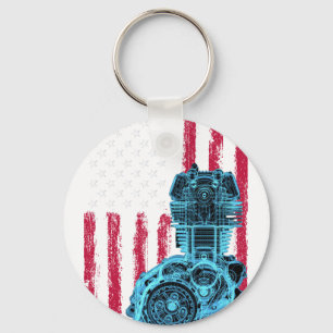 Amerikanischer Flagge Kolben Muskel Auto 9 Schlüsselanhänger