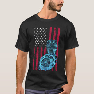 Amerikanischer Flagge Kolben Muskel Auto 9 T-Shirt