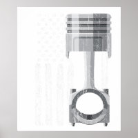 Amerikanischer Flagge Kolben Muskelauto 2