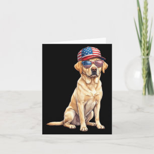 Amerikanischer Flagge Labrador Retriever Hund Gelb Karte