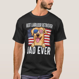 Amerikanischer Flagge Labrador Retriever Vater Hun T-Shirt