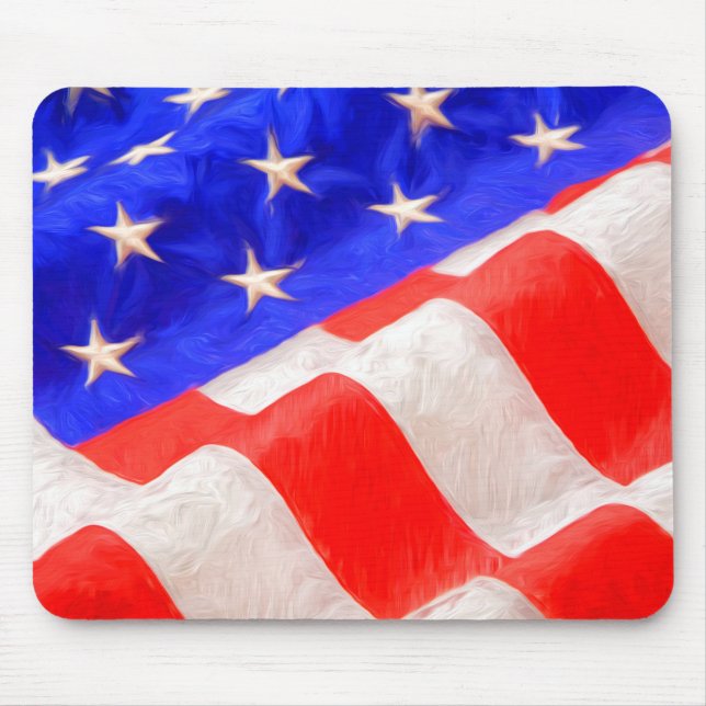 Amerikanischer Flagge-Mauspad Mousepad (Vorne)