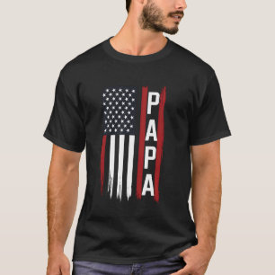 Amerikanischer Flagge Papa 4. Juli Dad Geschenk Am T-Shirt