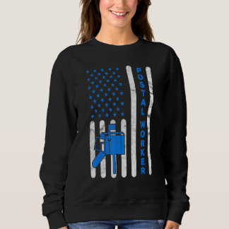 Amerikanischer Flagge Postzusteller Zustellung Bri Sweatshirt