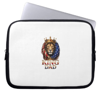 Amerikanischer Flagge Vater Löwe Laptopschutzhülle
