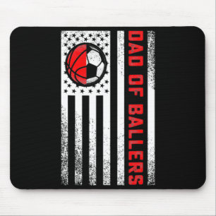 Amerikanischer Flagge Vater Von Ballers Basketball Mousepad