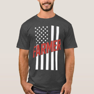 Amerikanischer Flaggen Bauer Land Landwirtschaft B T-Shirt