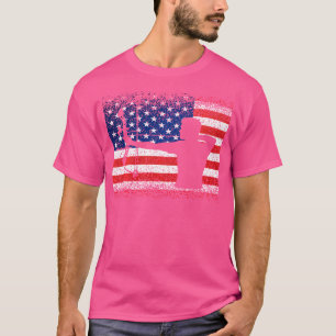 Amerikanischer Flaggen-Bogen und Pfeil USA Stolz T-Shirt