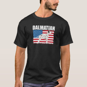 Amerikanischer Flaggen-Dalmatiner Premium T-Shirt