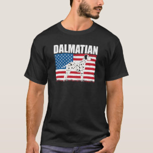 Amerikanischer Flaggen Dalmatiner T-Shirt