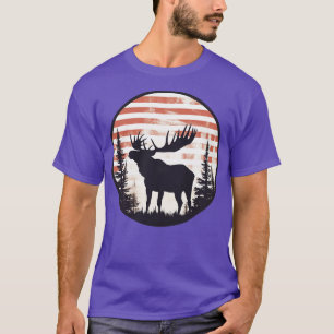 Amerikanischer Flaggen-Elch 3 T-Shirt