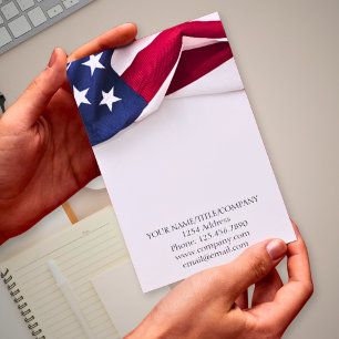 Amerikanischer Flaggen Firmenname Mitteilungskarte