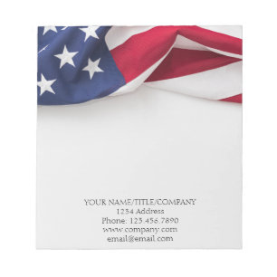 Amerikanischer Flaggen Firmenname Notizblock