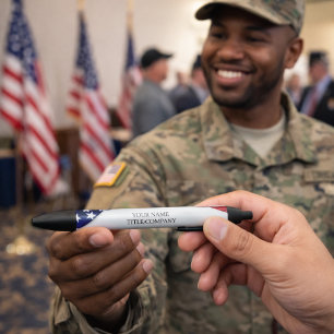Amerikanischer Flaggen Firmenname Profil Unternehm Kugelschreiber