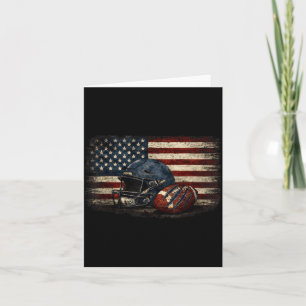 Amerikanischer Flaggen-Fußballhelm 4. Juli Karte