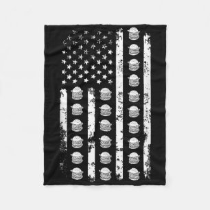Amerikanischer Flaggen-Hamburger USA Patriotismus Fleecedecke