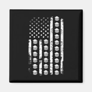 Amerikanischer Flaggen-Hamburger USA Patriotismus Magnet
