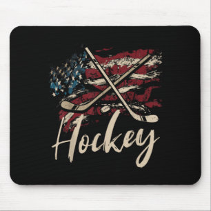 Amerikanischer Flaggen-Hockey-4.-Juli-Patriotische Mousepad