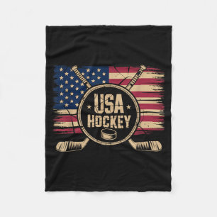 Amerikanischer Flaggen-Hockey Fleecedecke