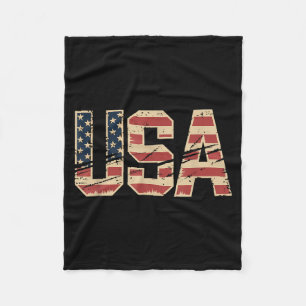 Amerikanischer Flaggen-Hockey Fleecedecke