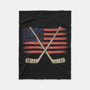 Amerikanischer Flaggen-Hockey Fleecedecke