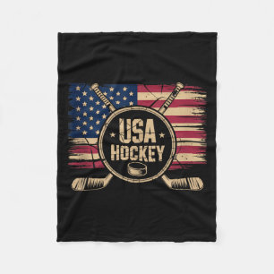 Amerikanischer Flaggen-Hockey Fleecedecke