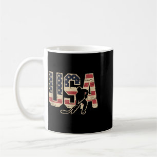 Amerikanischer Flaggen-Hockey Kaffeetasse