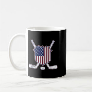 Amerikanischer Flaggen-Hockey Kaffeetasse