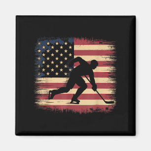 Amerikanischer Flaggen-Hockey Magnet