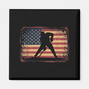 Amerikanischer Flaggen-Hockey Magnet