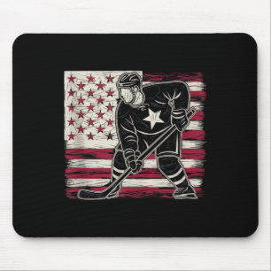 Amerikanischer Flaggen-Hockey Mousepad