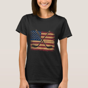 Amerikanischer Flaggen-Hockey T-Shirt