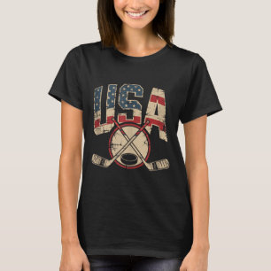 Amerikanischer Flaggen-Hockey T-Shirt