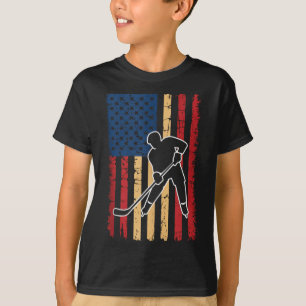Amerikanischer Flaggen-Hockey T-Shirt