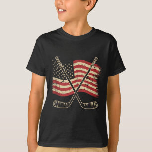 Amerikanischer Flaggen-Hockey T-Shirt