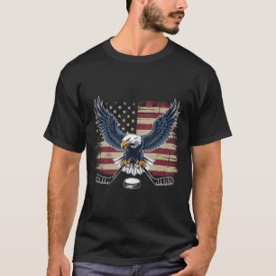 Amerikanischer Flaggen-Hockey T-Shirt