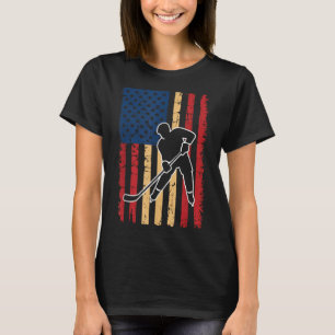 Amerikanischer Flaggen-Hockey T-Shirt