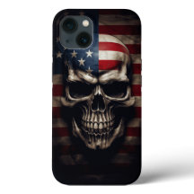 Amerikanischer Flaggen-Schädel 
